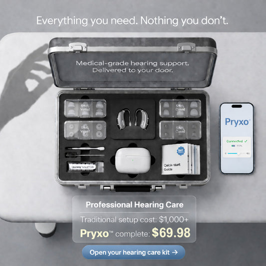 🌎Ends Today: 83% OFF!⏰👂Revitalize your ears again💖 Pryxo™Smart Bluetooth Hearing Aids — Hear Clearly Before Price Goes Up💖(Mayo Clinic Recommended）