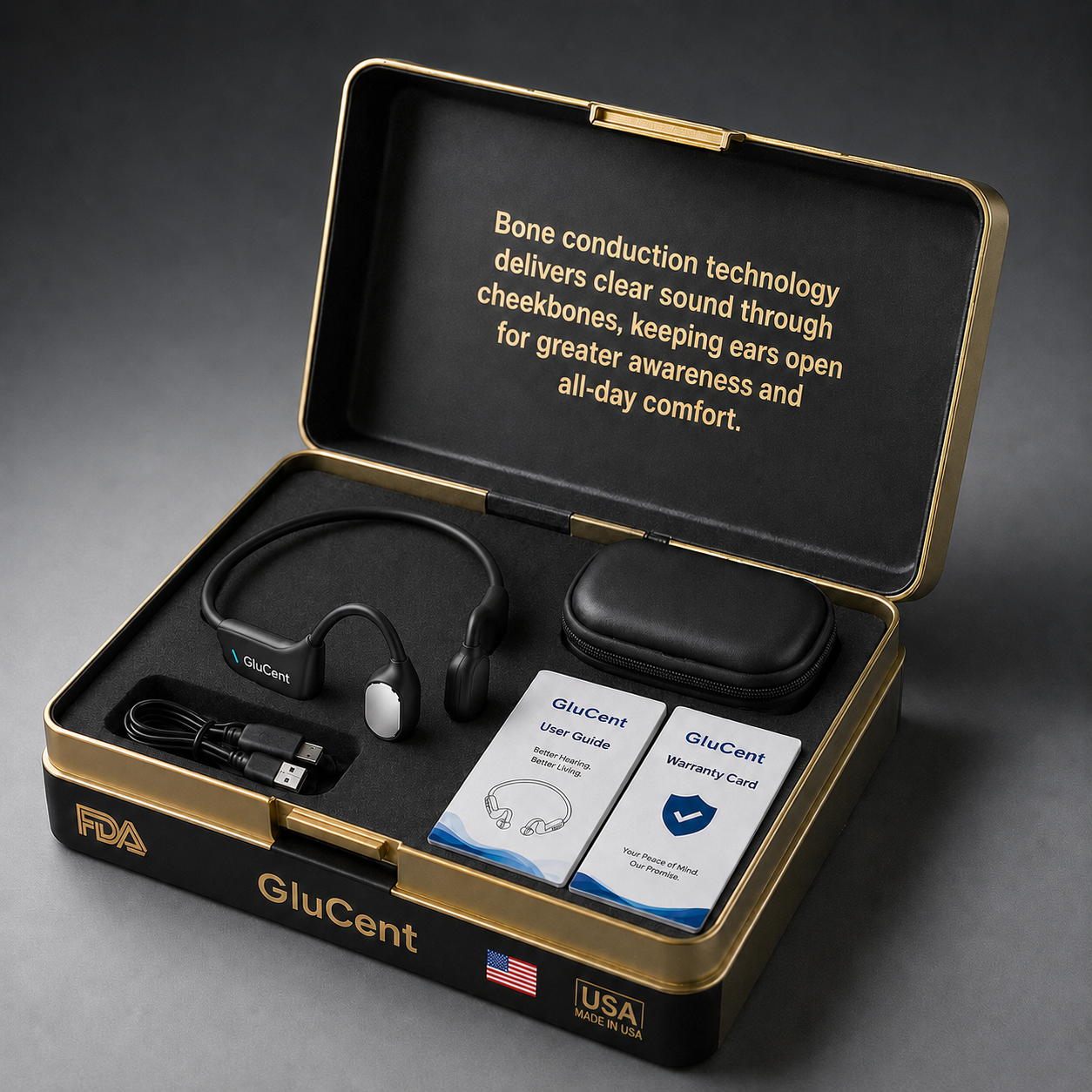 🌎Ends Today: 82% OFF!⏰🏆GluCent®  Bone Conduction Smart Hearing Headphones （Mayo Clinic Recommended）