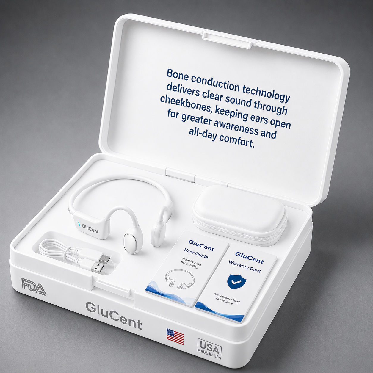 🌎Ends Today: 82% OFF!⏰🏆GluCent®  Bone Conduction Smart Hearing Headphones （Mayo Clinic Recommended）