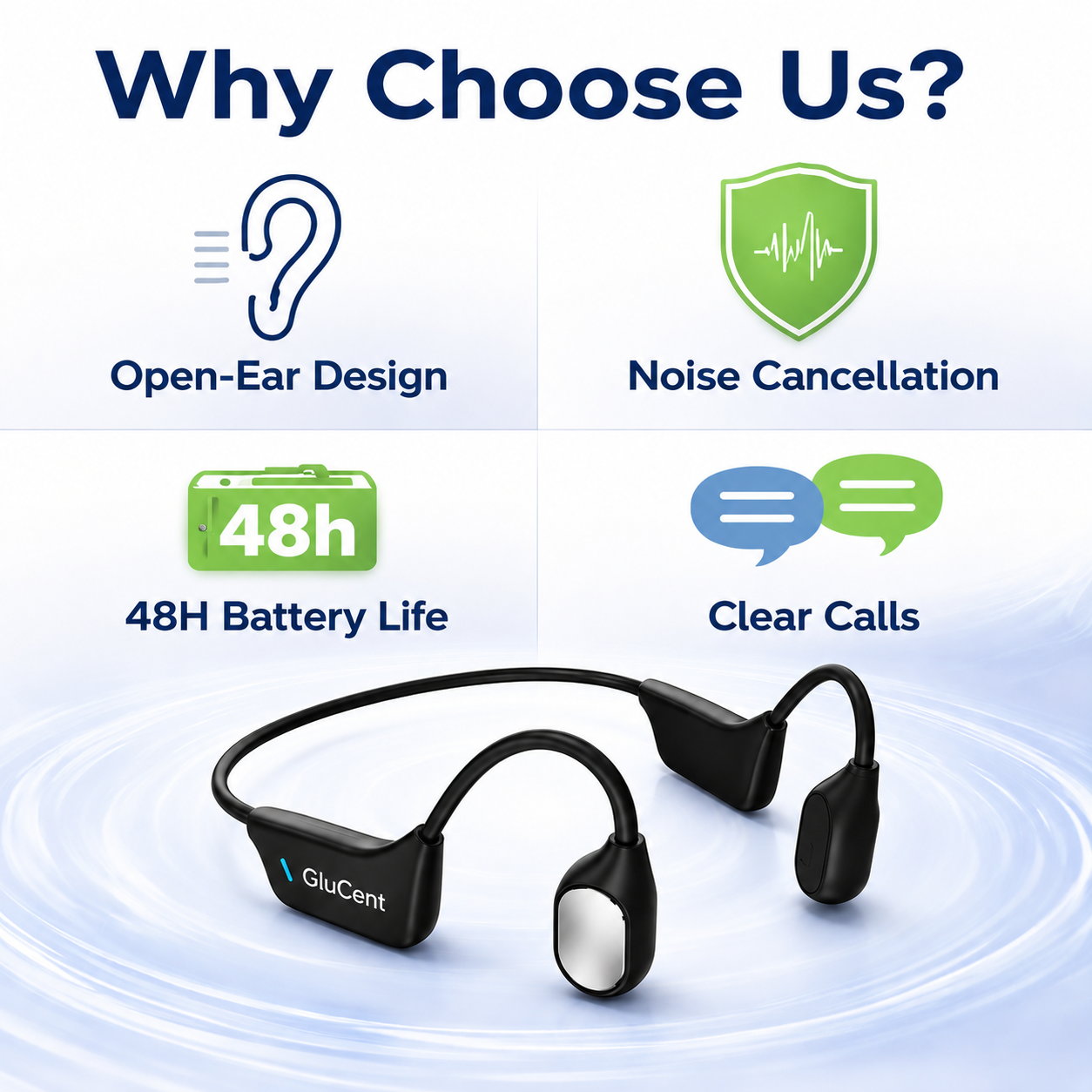 🌎Ends Today: 82% OFF!⏰🏆GluCent®  Bone Conduction Smart Hearing Headphones （Mayo Clinic Recommended）